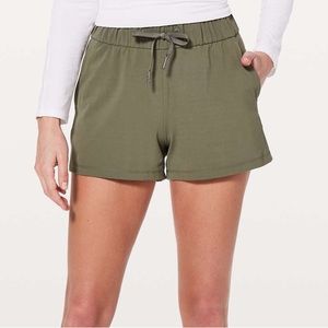 Lululemon On The Fly Shorts - size 6, sage green